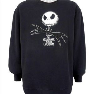 Vintage Disney 2XL Sweatshirt Black Tim Burton’s Nightmare Before Christmas